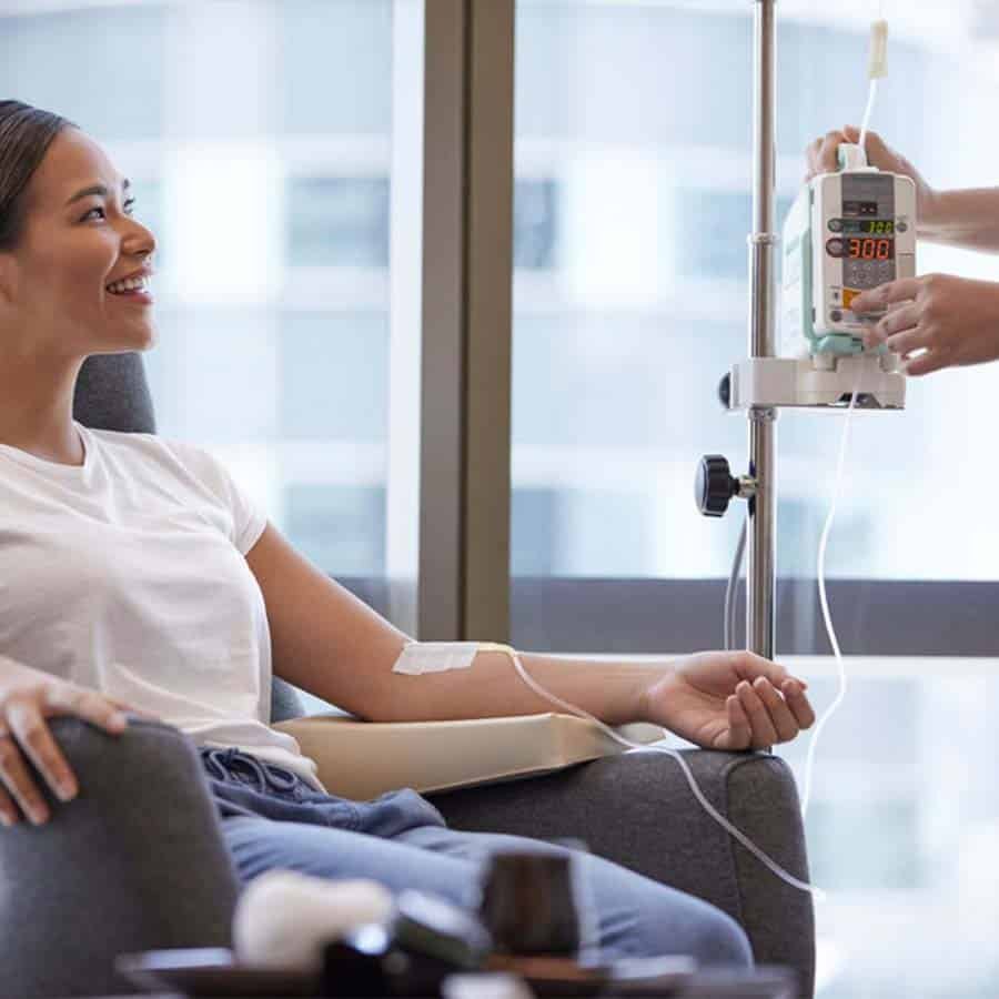 IV iron infusion at the AICS clinic